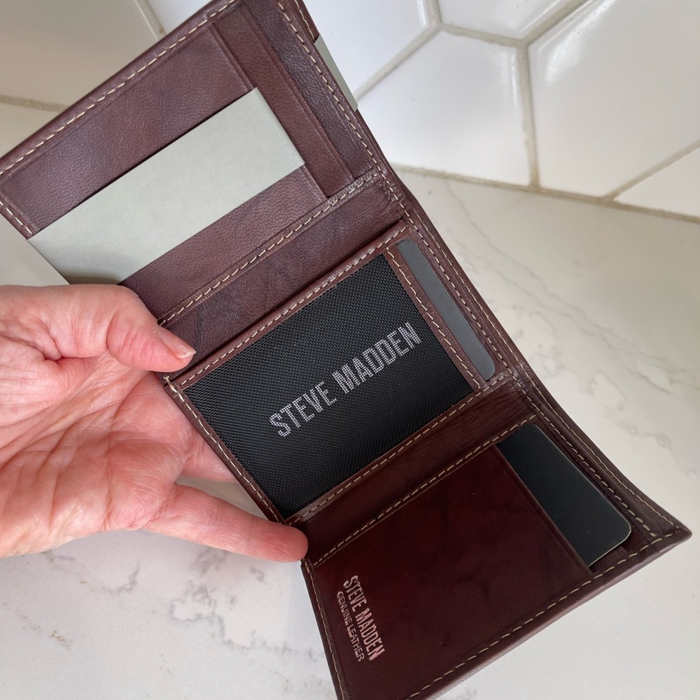 Steve Madden Dark Brown Card Holder